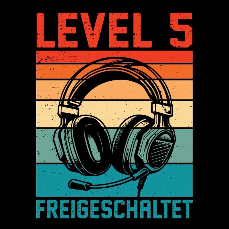 5th Birthday Boys Gamer Level 5 Unlocked