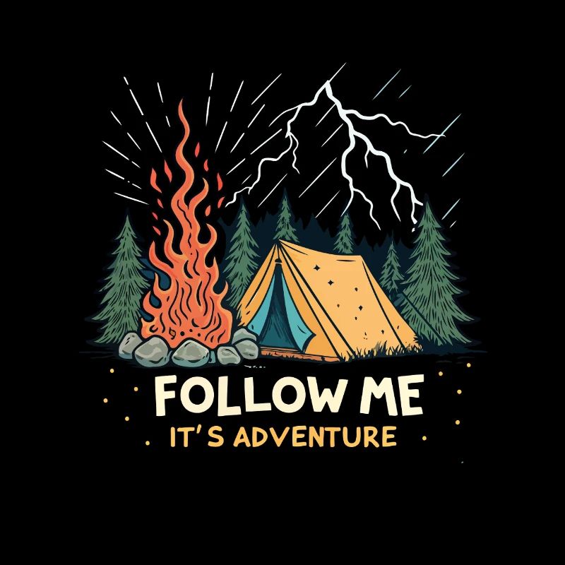 Nature Adventure Tent Camping Fire
