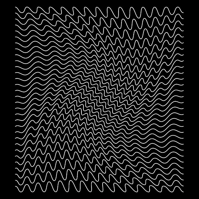 Impression d’illusion d’optique de ligne ondulée dynamique