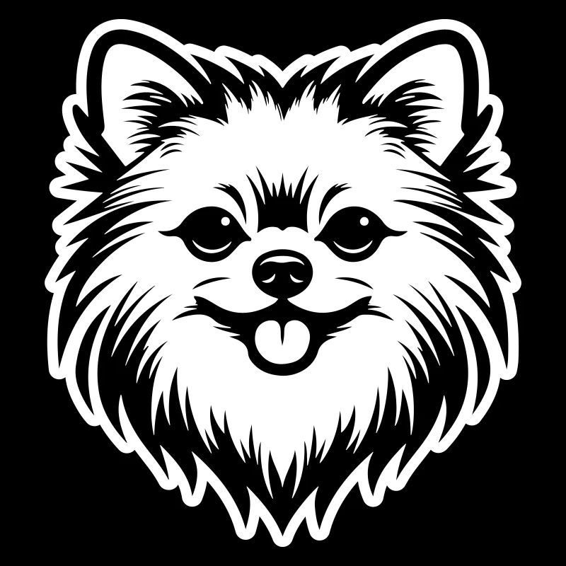 Zwergspitz Hund Pomeranian Kopf