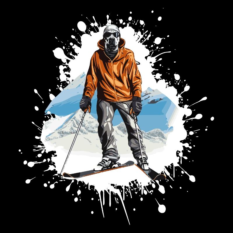 Great Dane Dog Ski Skiing Sports