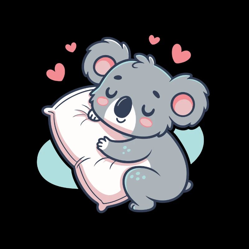 Koala Cuddle and Heart Pillow