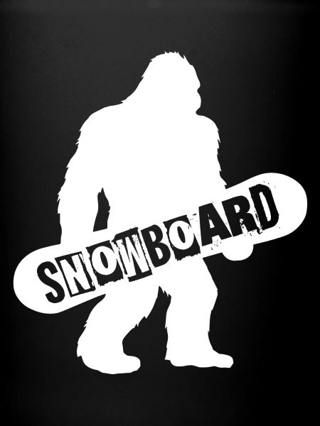 Bigfoot Snowboard Silhouette