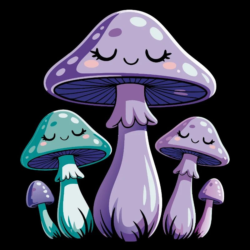 Champignons rêveurs violets