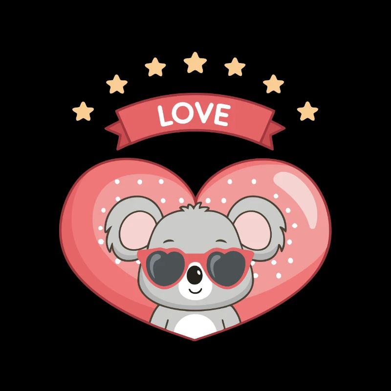 Koala Heart Love Glasses