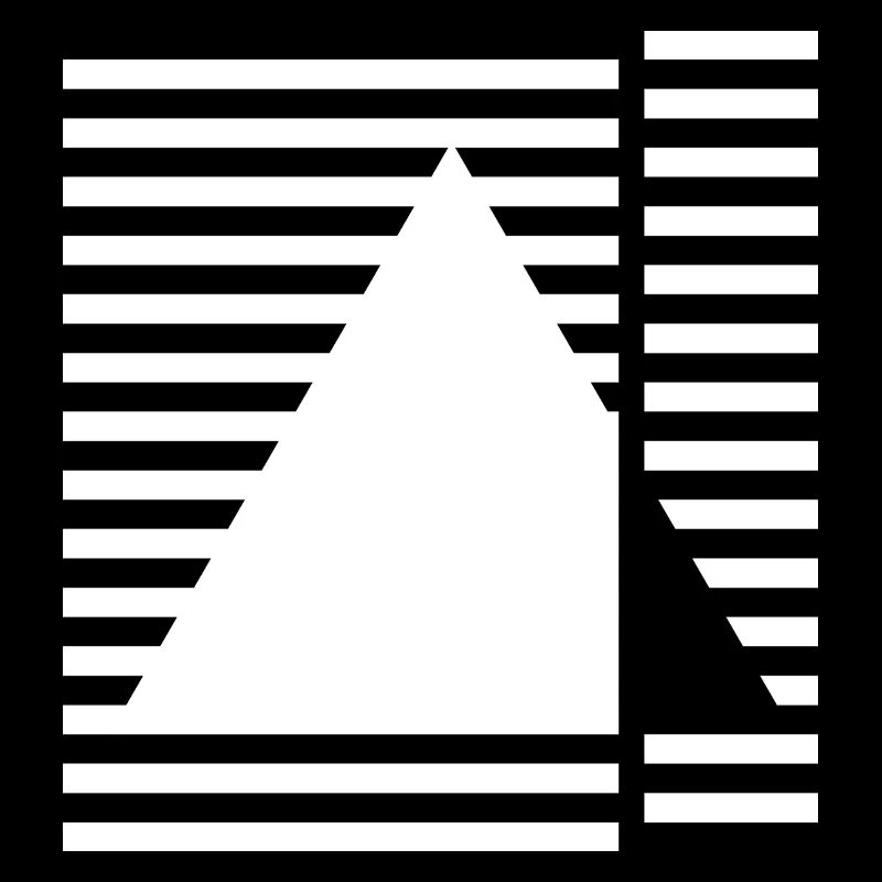 Geometric triangle Bauhaus inspired design