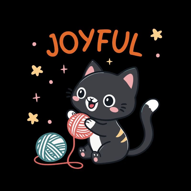 Happy Cat and Ball Player
