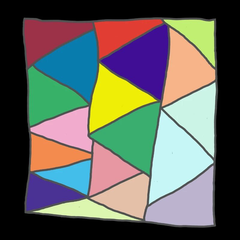 Geometric Glass Mosaic Burst