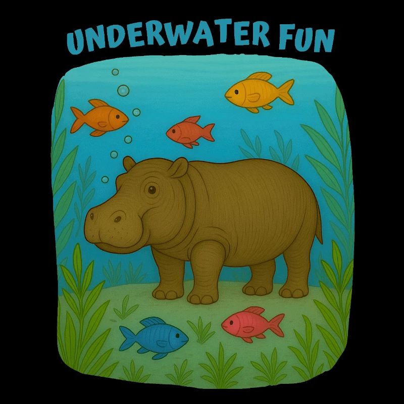 Hippopotame dans le jeu sous-marin