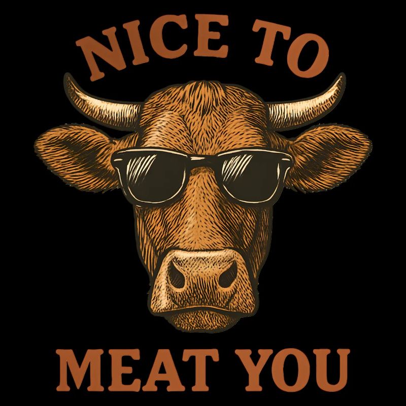 Vache avec des lunettes de soleil – Sympa de te dévorer