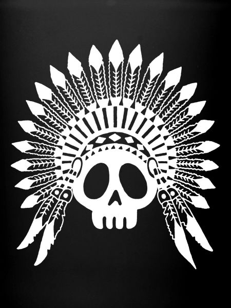Crâne de chef indien (blanc)