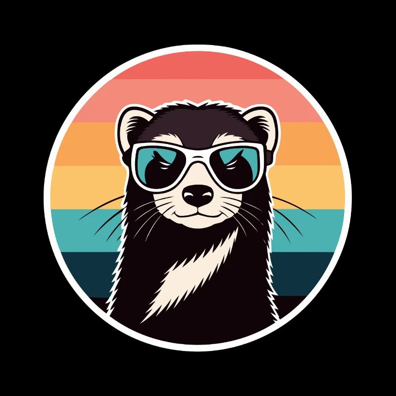 Retro-Otter-Regenbogenbrille