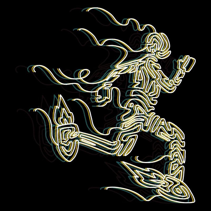 Runner roquettes stylisé