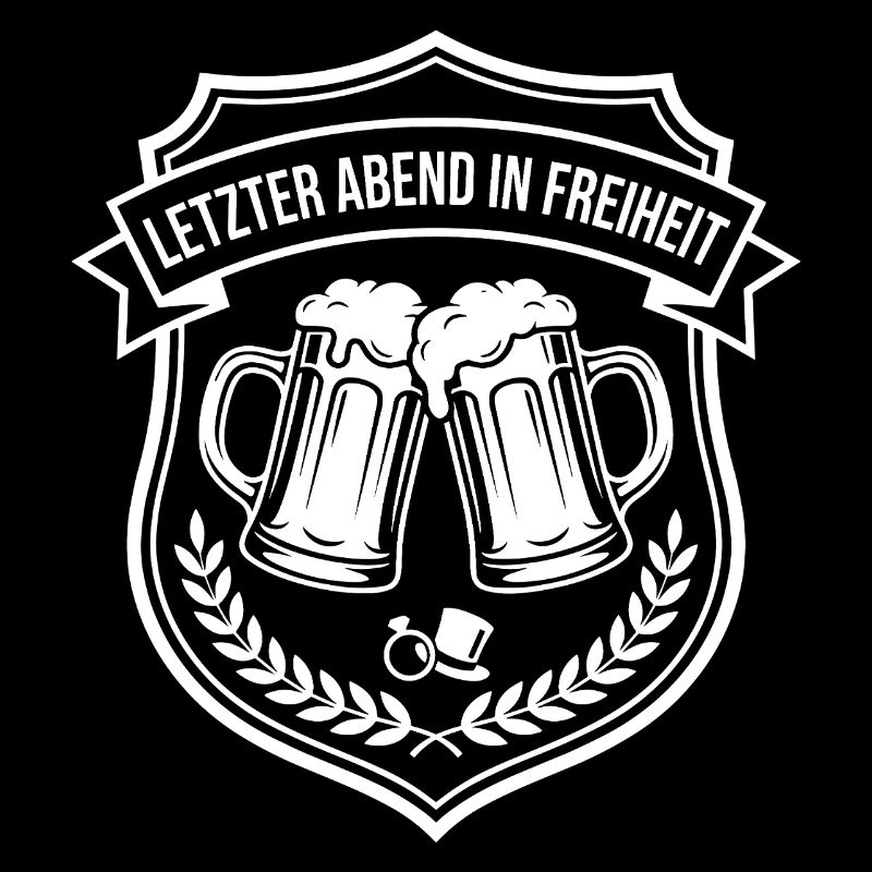 Letzter Abend in Freiheit JGA Bier Wappen