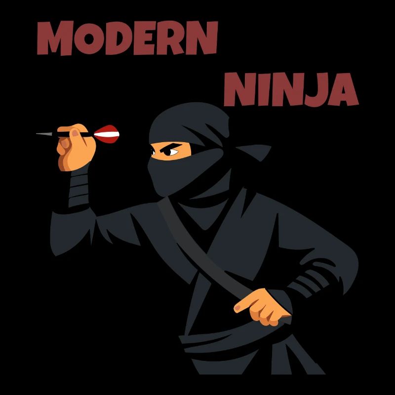 Art moderne de lancer de fléchettes ninja