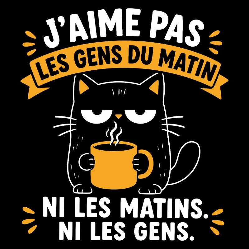 Chat blasé au café des matins