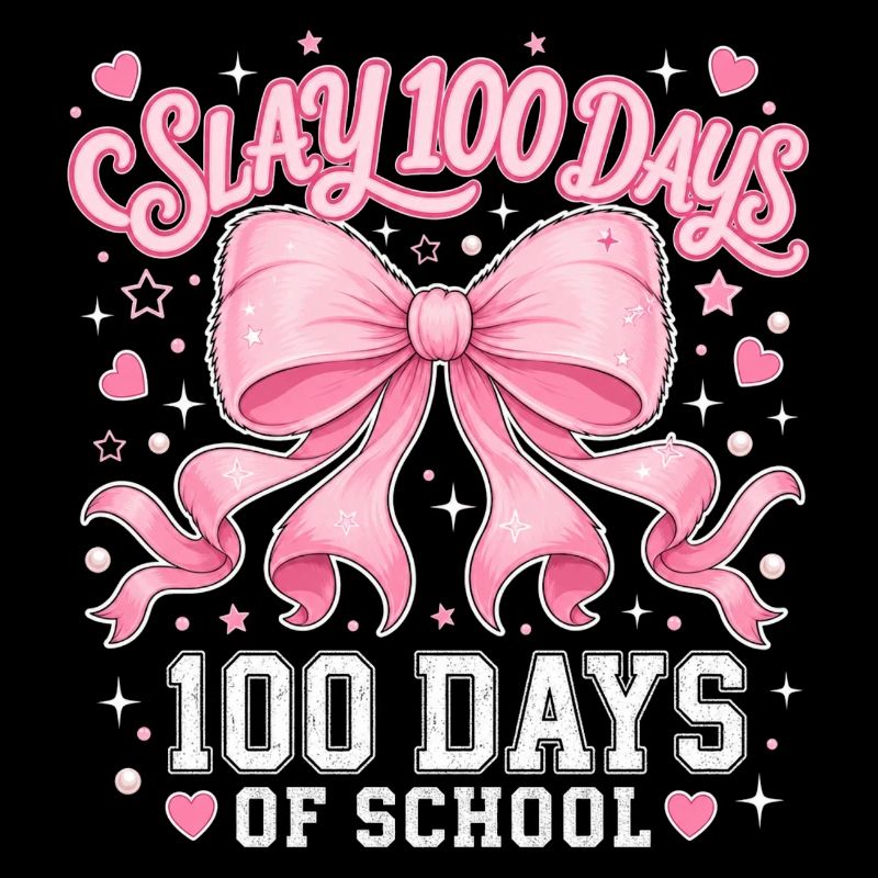 Pink Schleife Coquette 100 Tage Schule Y2K Trend