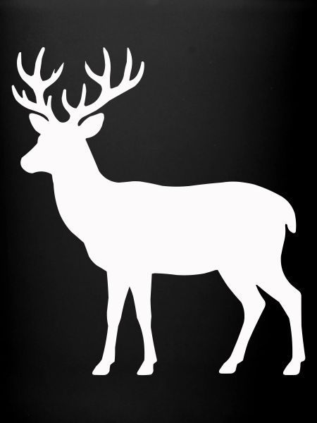 Moonlight Deer Silhouette