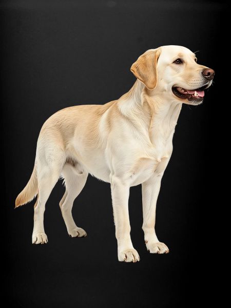 Beige Labrador im Profil