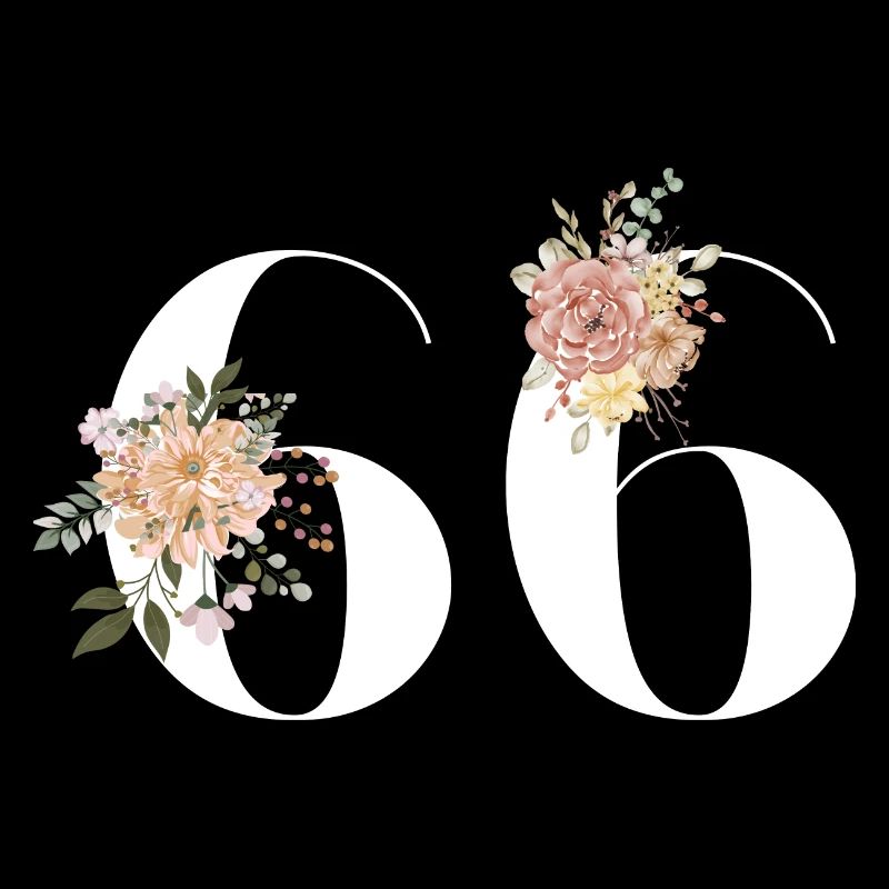 66e anniversaire fleuris (Cadeau de 66 ans)