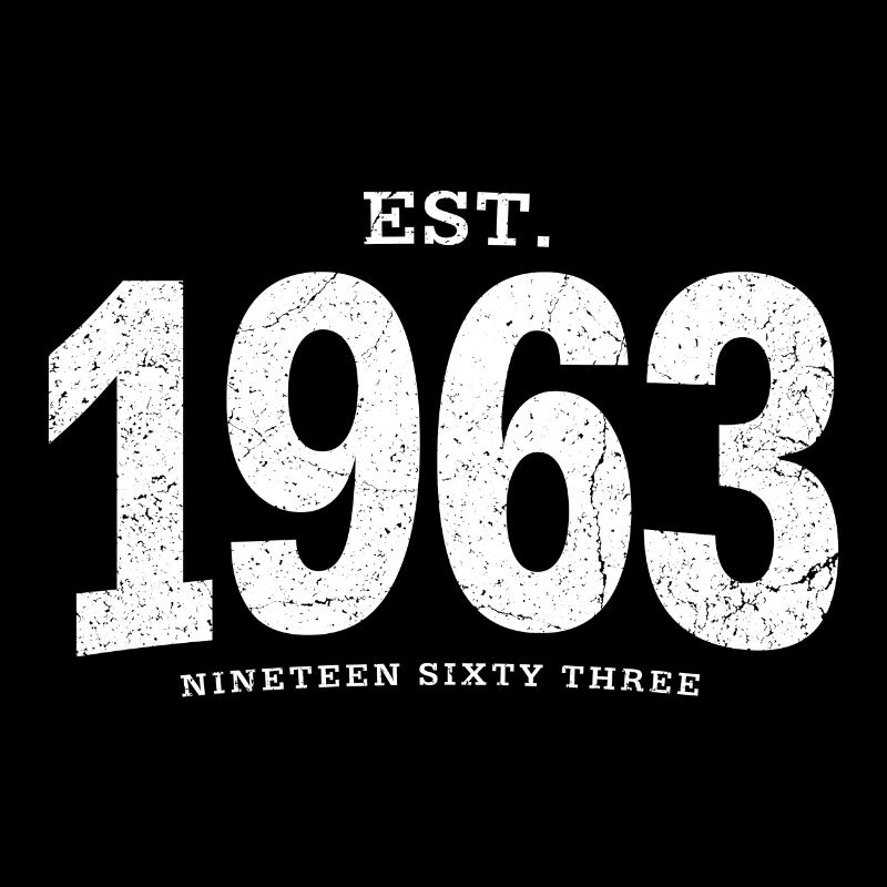 est. 1963 (white oldstyle)