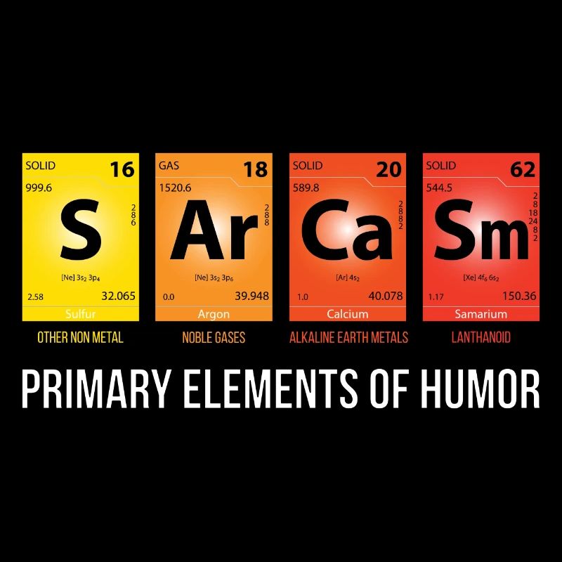 Mendeleev’s SArCaSm - Principaux éléments de l’humour
