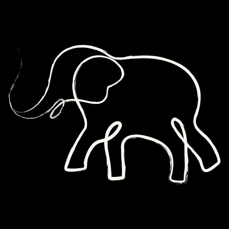 éléphant d’une ligne