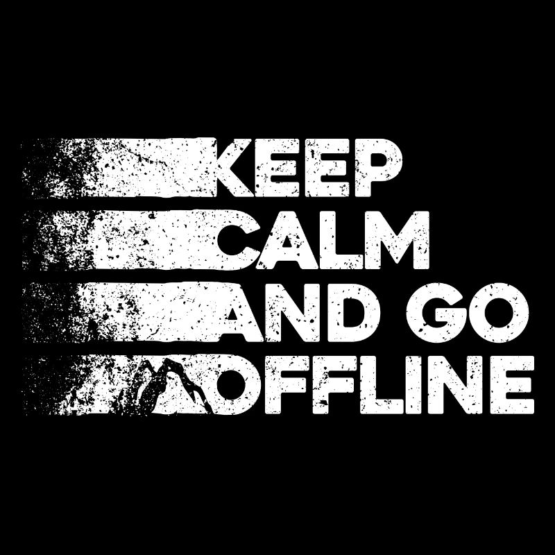 Restez calme et déconnectez-vous. Conception de randonnée