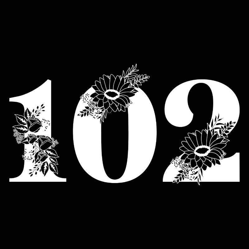 Nummer 102 Schwarze Blumen - 102. Blumengeburtstag