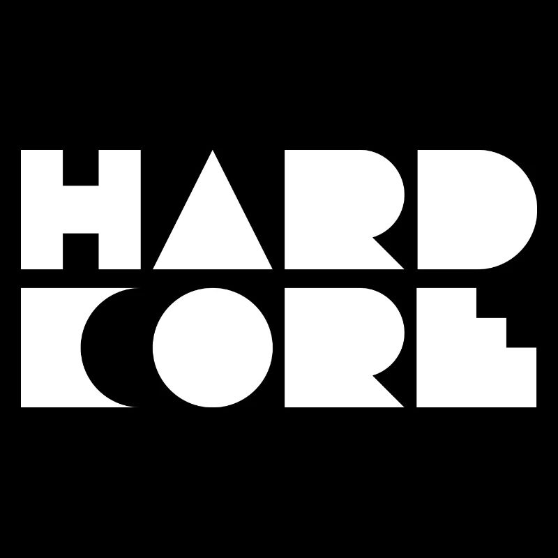 Conception de logo de musique hardcore.