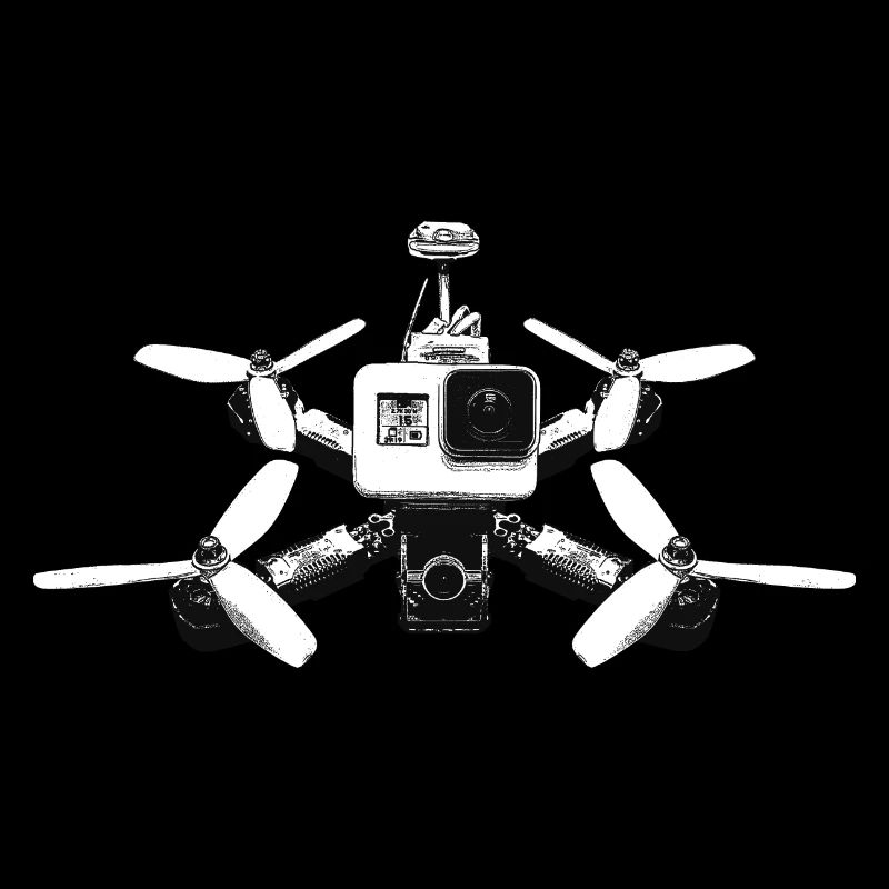 FPV Drone (noir et blanc)