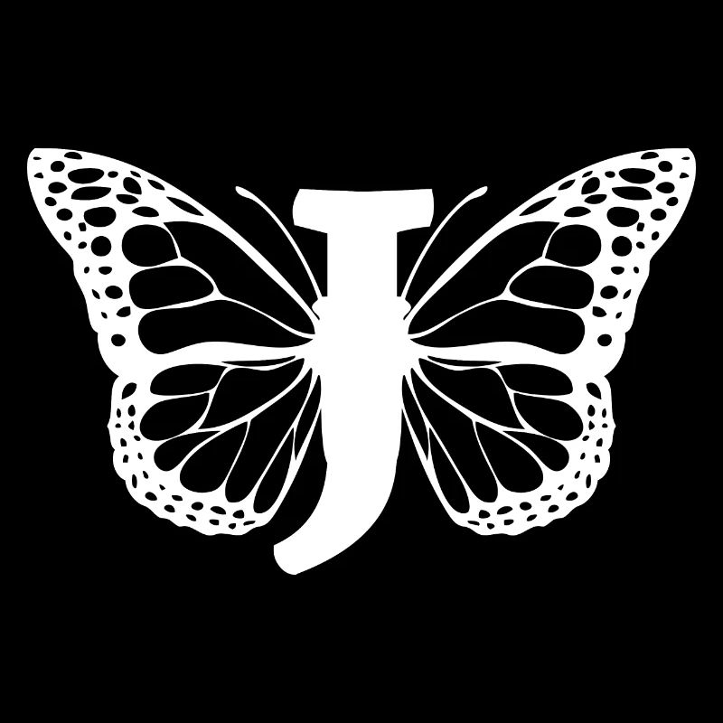 Buchstabe J Schmetterling