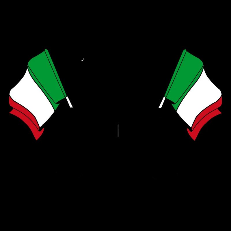 Tractor two flags Italy and text space