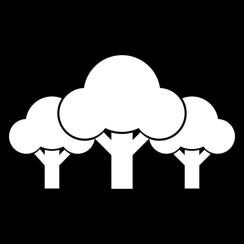 3 Trees Forest Forest Three Tree Plants Symbol