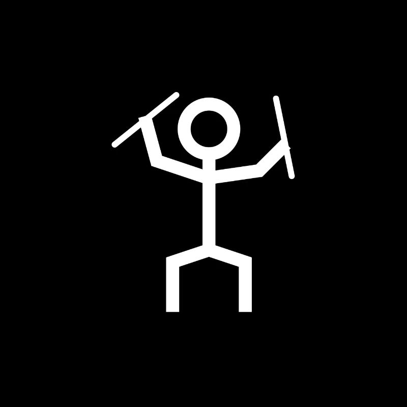 Drummer Stick Figure Tshirt Gift Musician