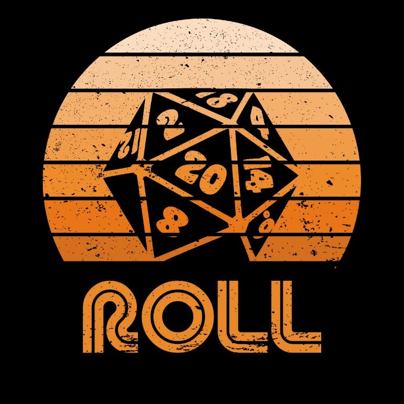Retro Sunset D20 Roll