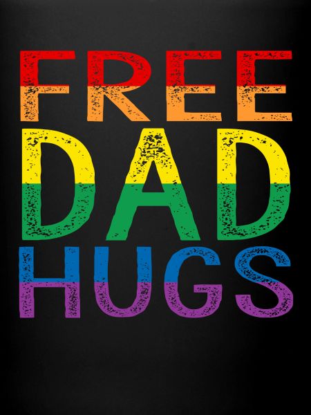 Free Dad Hugs - Rainbow