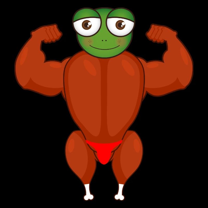 Frog Chicken Bodybuilder Body Builder Homme fort