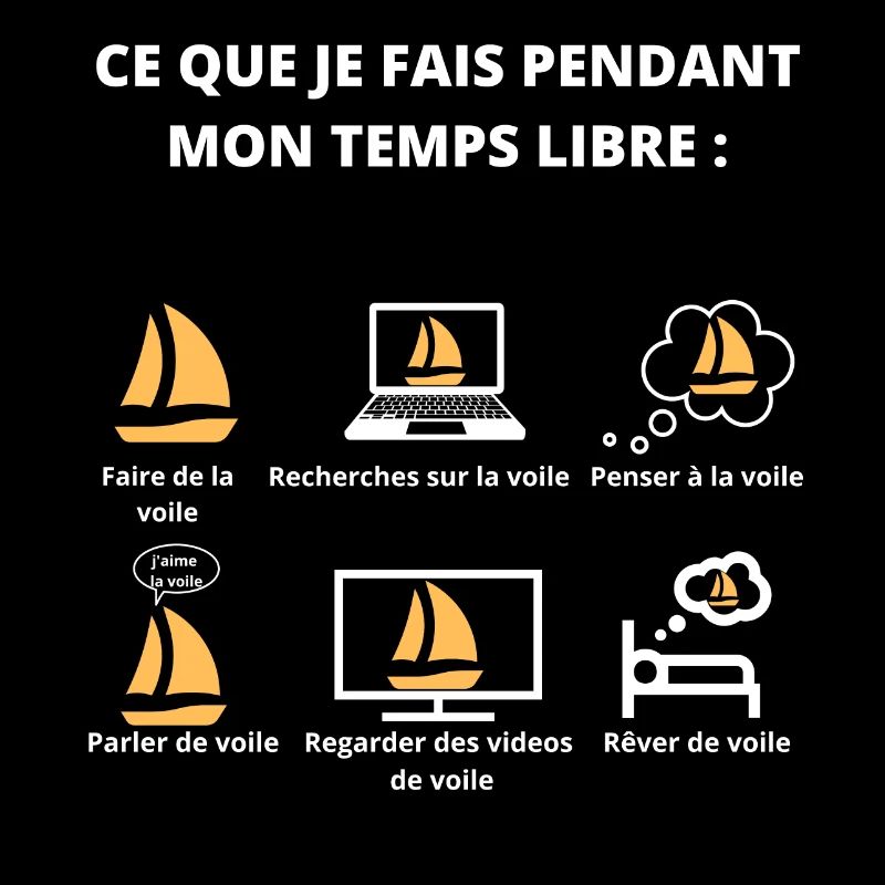 Ce que je fais pendant mon temps libre(voile)