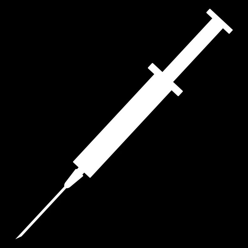 Graphique de seringue médicale sur blanc