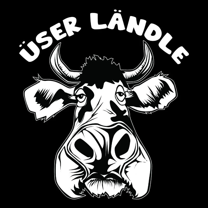 Vorarlberger Gsiberger Ländle Spruch mit der Kuh