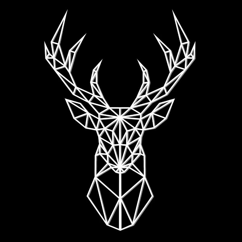 Neon Deer Head Antler White