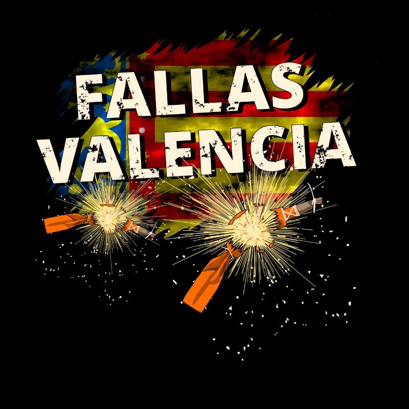 Fallas Valencia Trueno Drapeau
