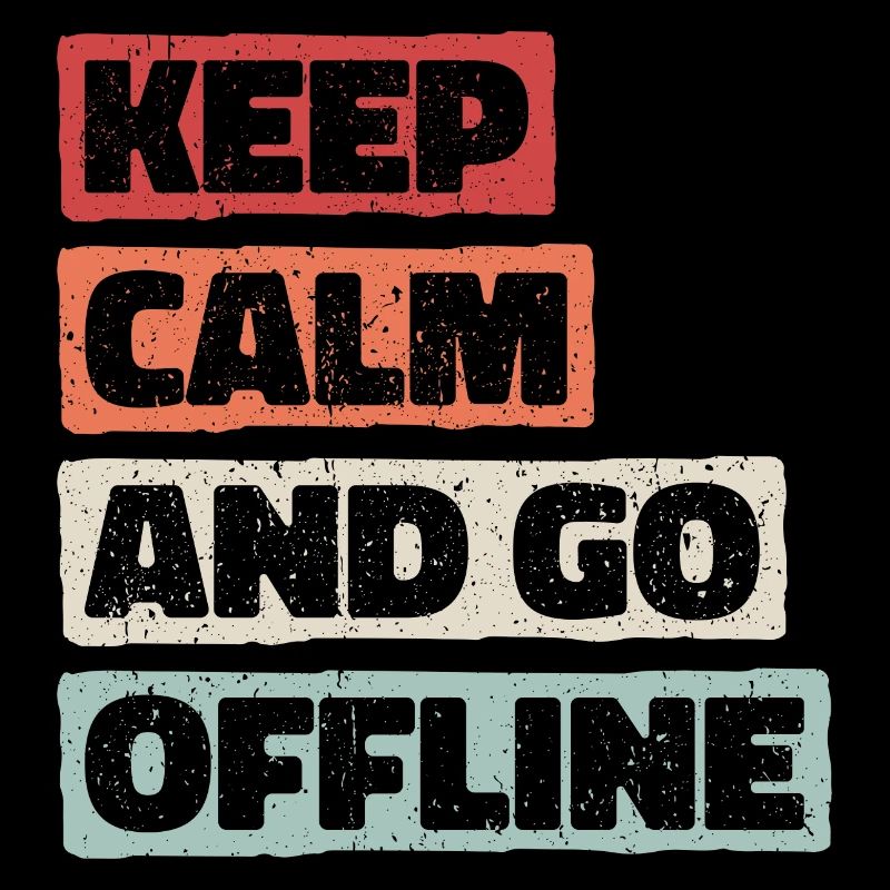 Restez calme et déconnectez-vous. Conception de randonnée