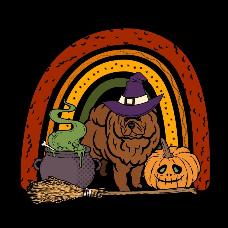 Cute Chow Chow Halloween Dog