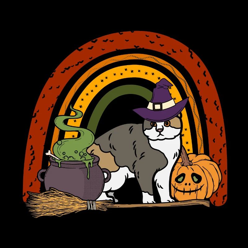 Chat écossais à oreille pliante Chat d’Halloween