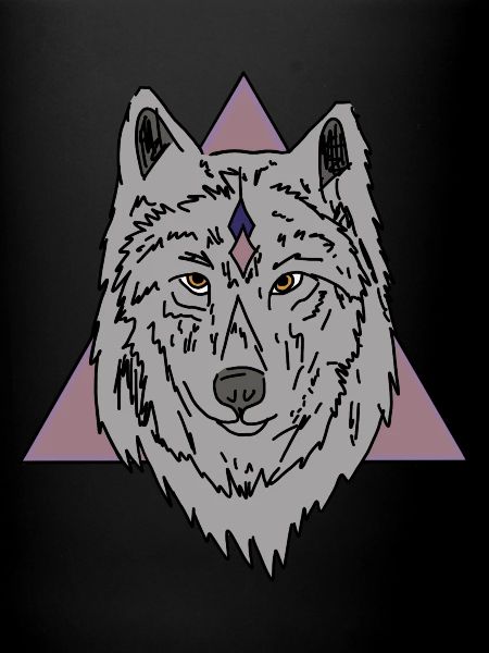 Tête d’un loup gris