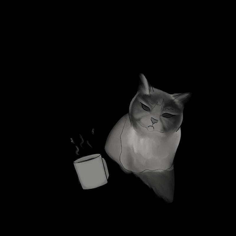 Coffy Cat mit Grumpy Note