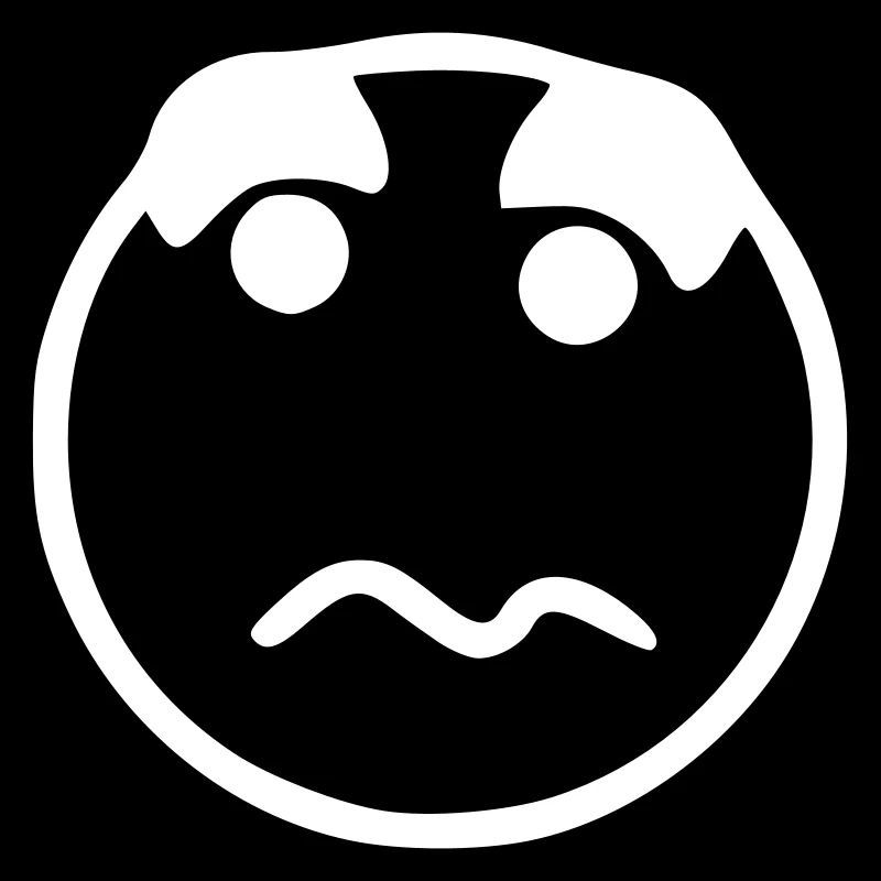 Emoji sketch nervous white