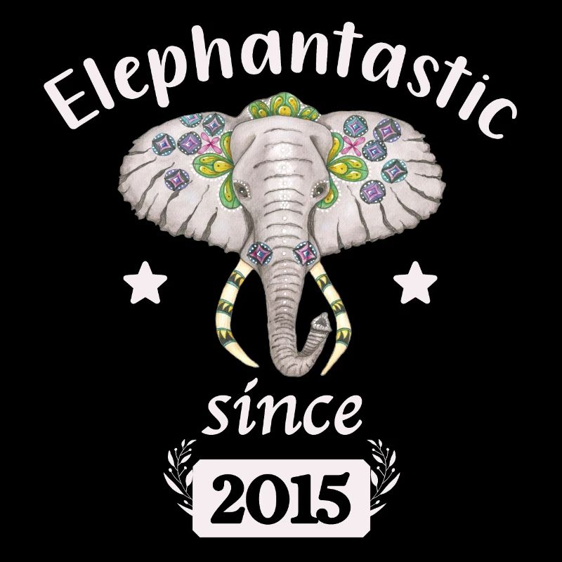 Elephantastic since 2015, elephant head decorated